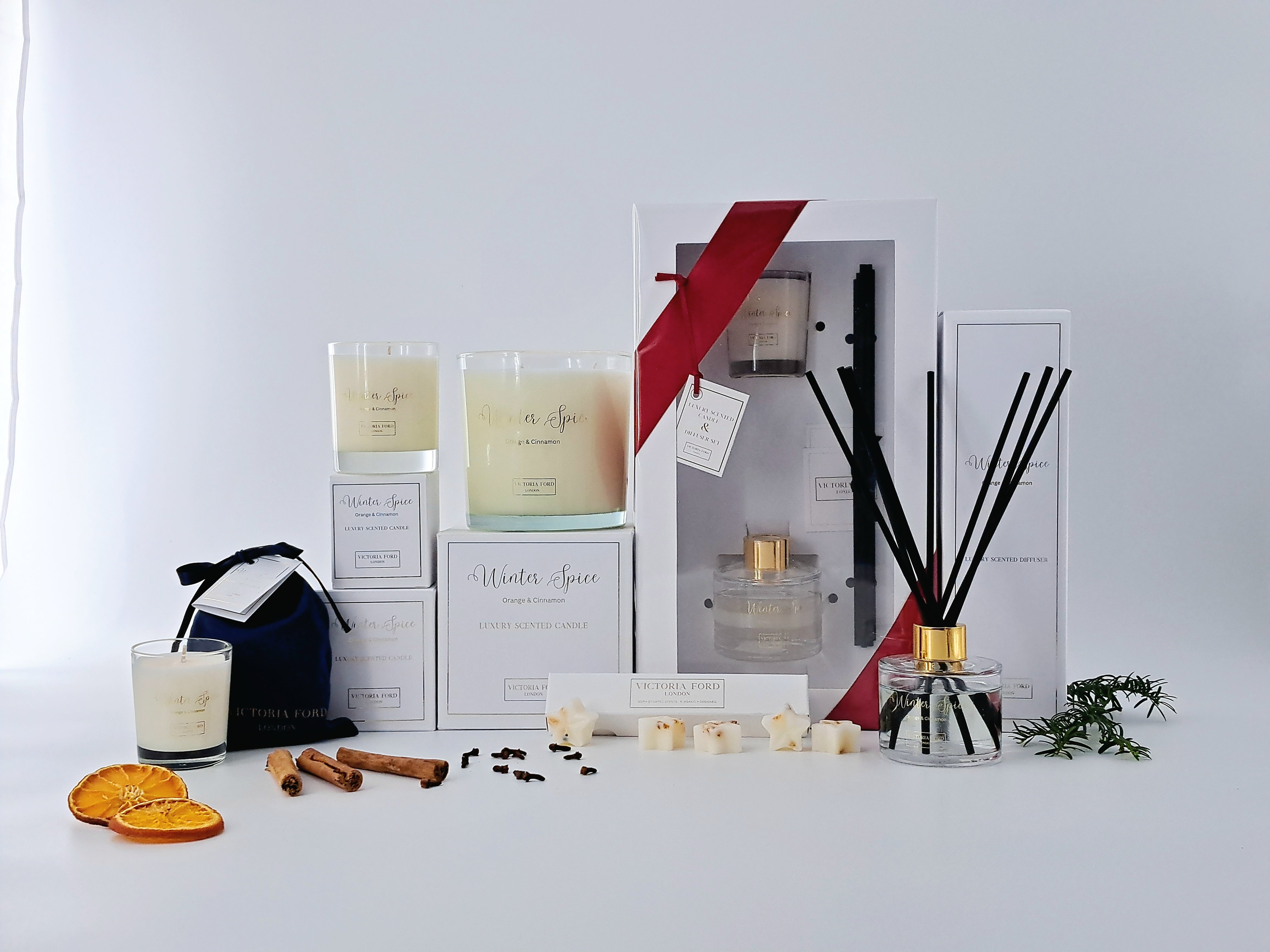 Winter Spice Luxury Scented Reed Diffuser & Candle Set