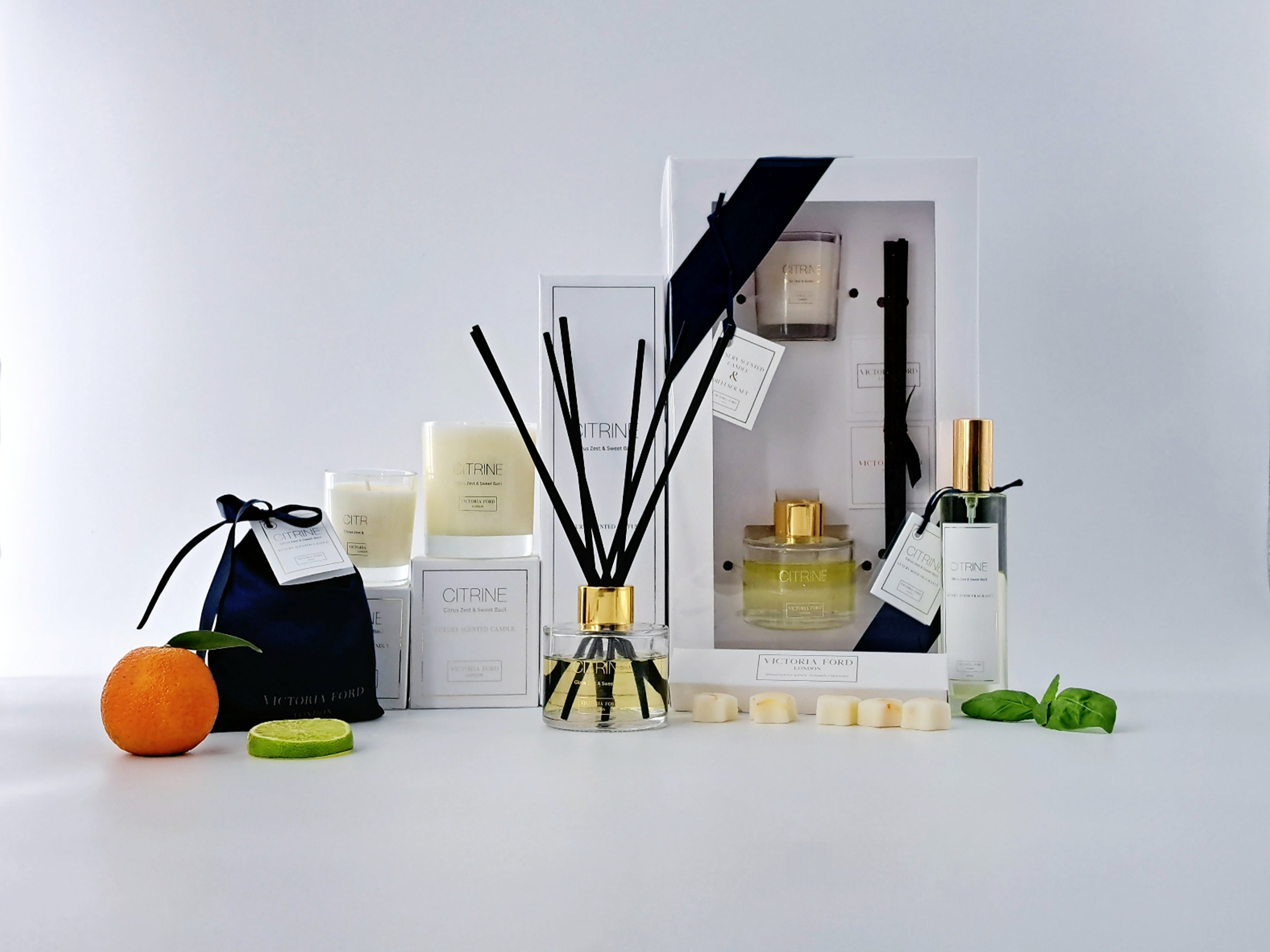 Citrine Luxury Scented Reed Diffuser & Candle Set