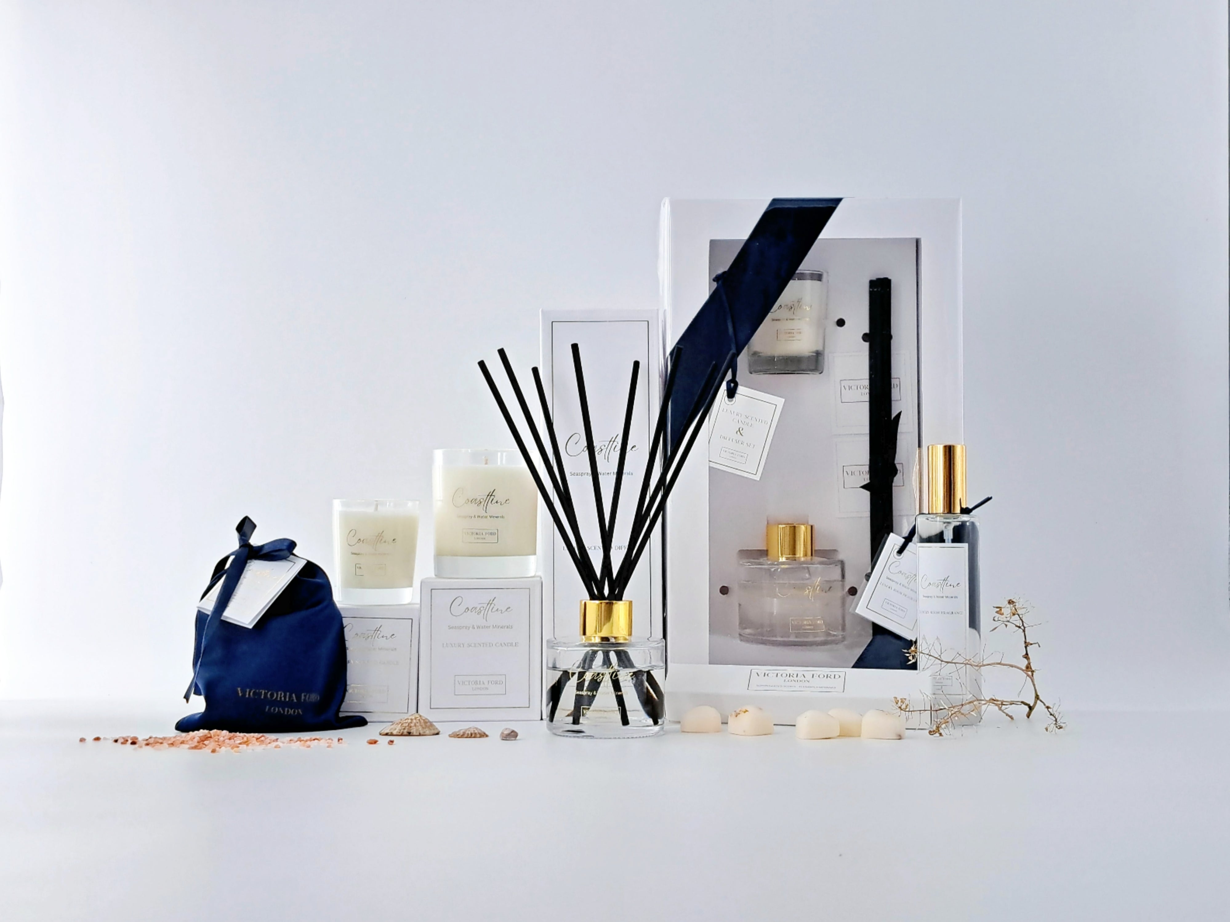 Coastline Luxury Scented Reed Diffuser & Candle Set