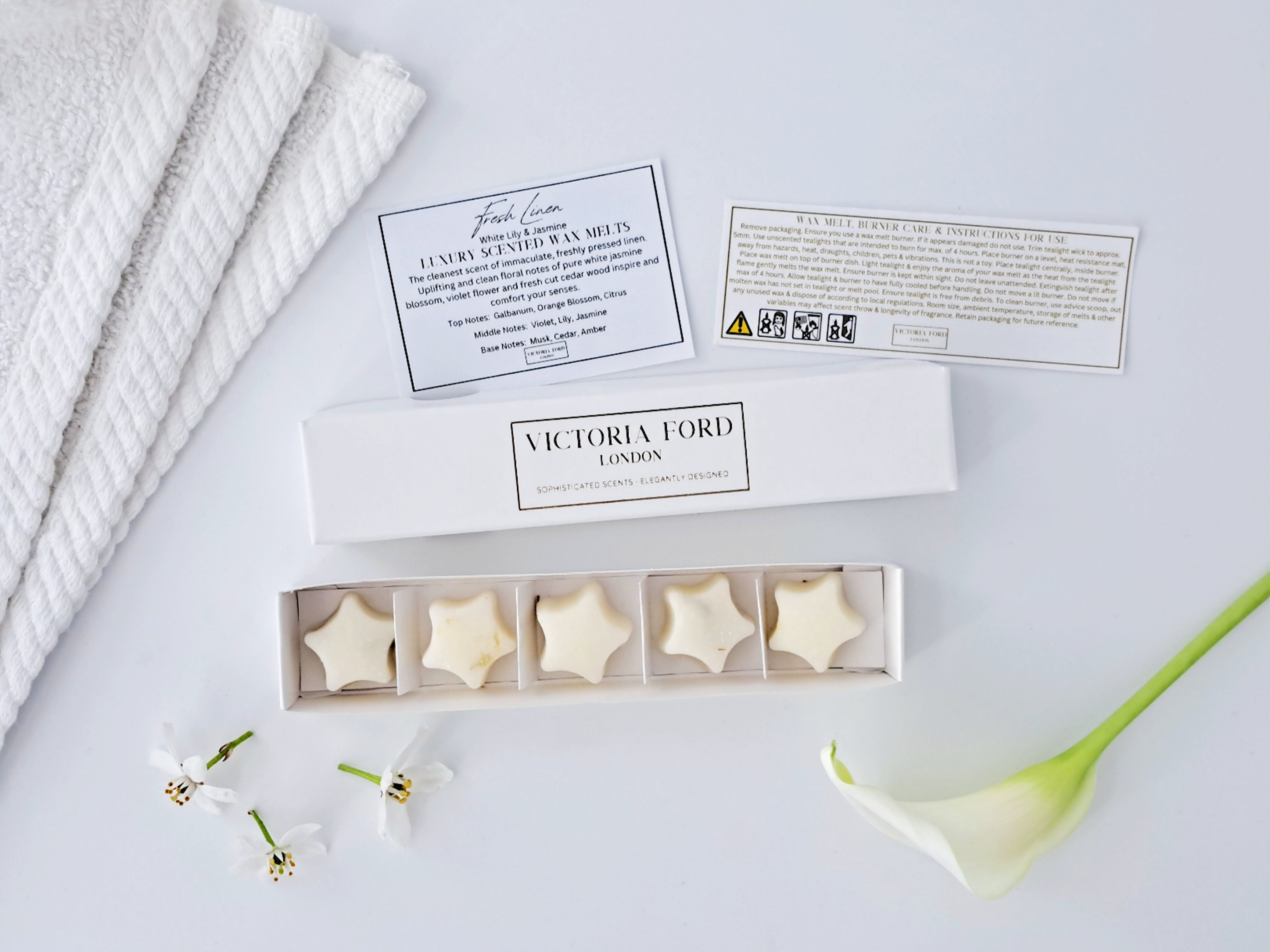 Fresh Linen Luxury Scented Wax Melts x5