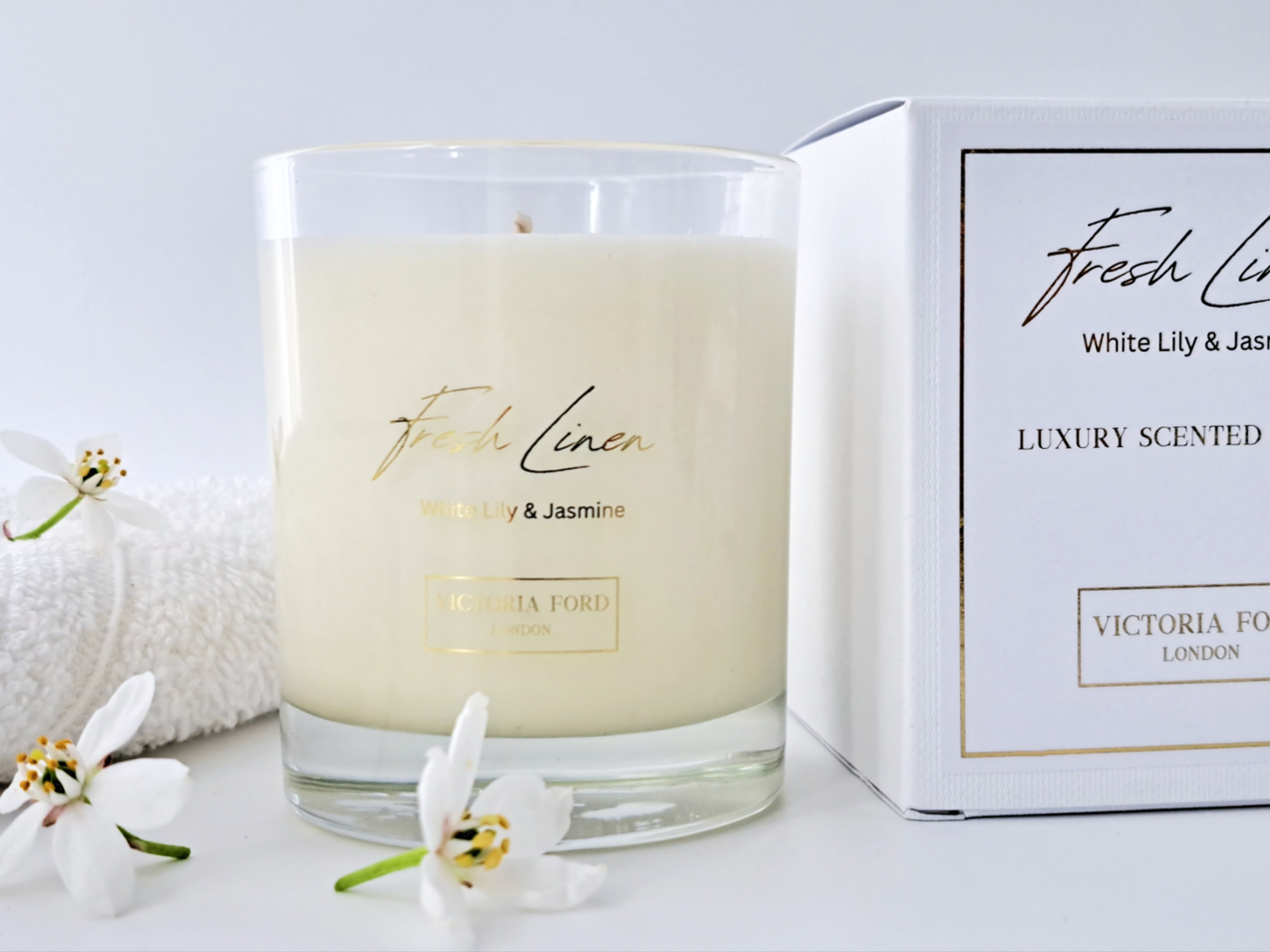 Fresh Linen Luxury Scented Medium Candle