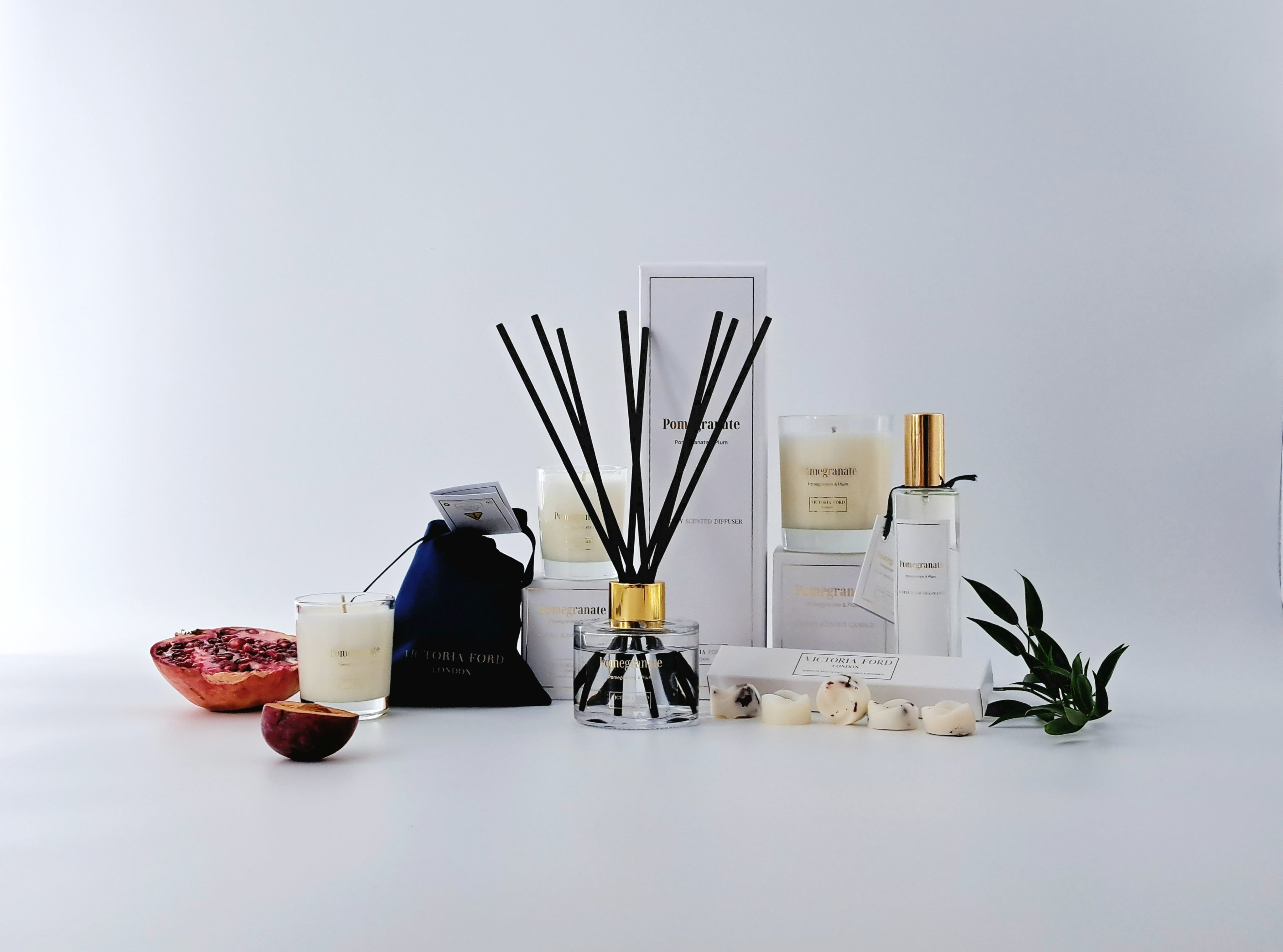 Pomegranate Luxury Scented Reed Diffuser & Candle Set