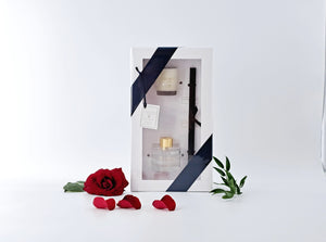 Rose Petals Luxury Scented Reed Diffuser & Candle Set