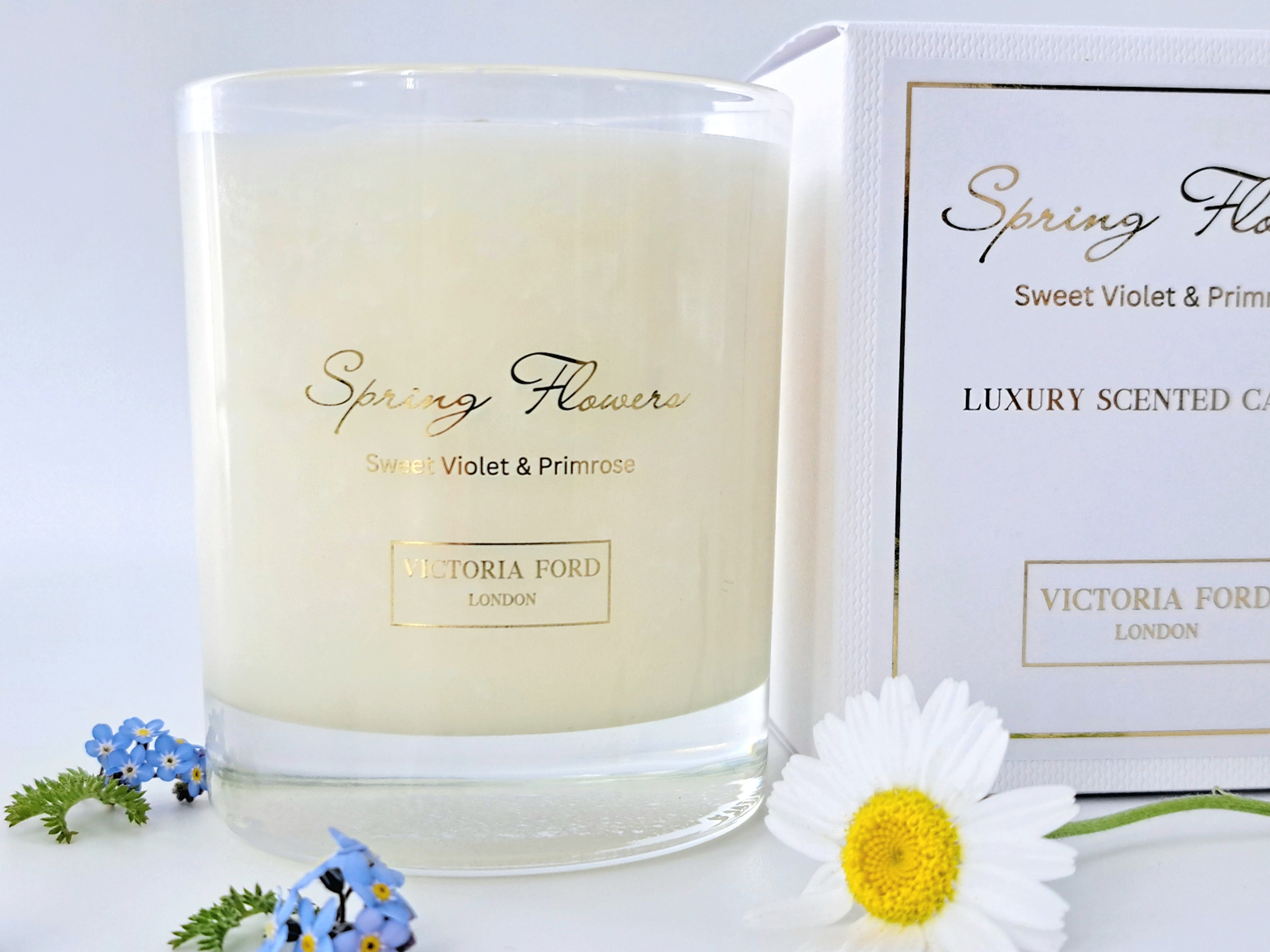 Spring Flowers Luxury Scented Medium Candle